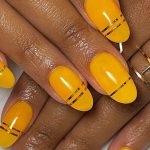 yellow nail design